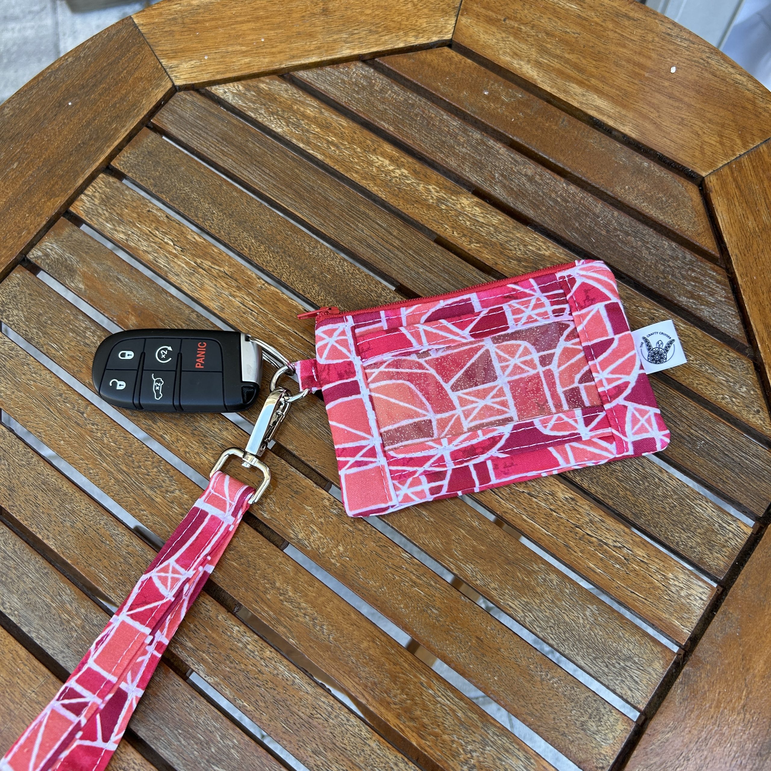 ID Wallet with Wristlet Strap | Mini ID Wallet Key Fob with Zipper Coin Pouch - Image 18