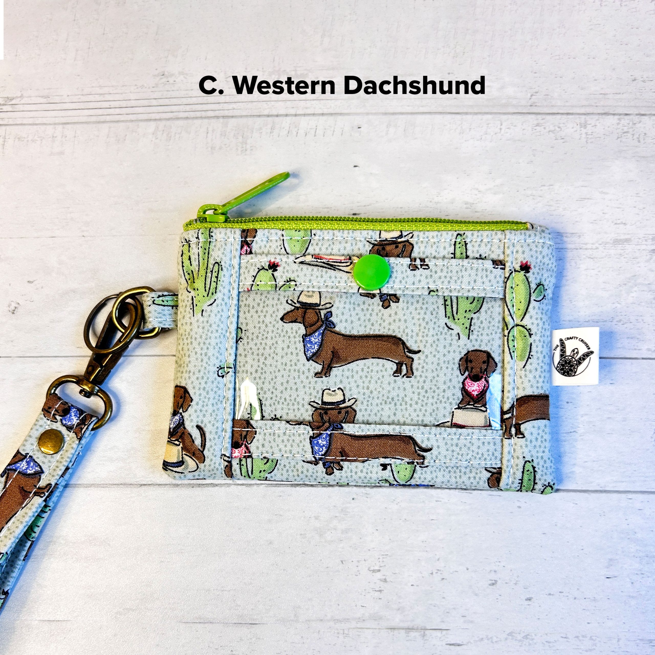 ID Wallet with Wristlet Strap | Mini ID Wallet Key Fob with Zipper Coin Pouch - Image 5
