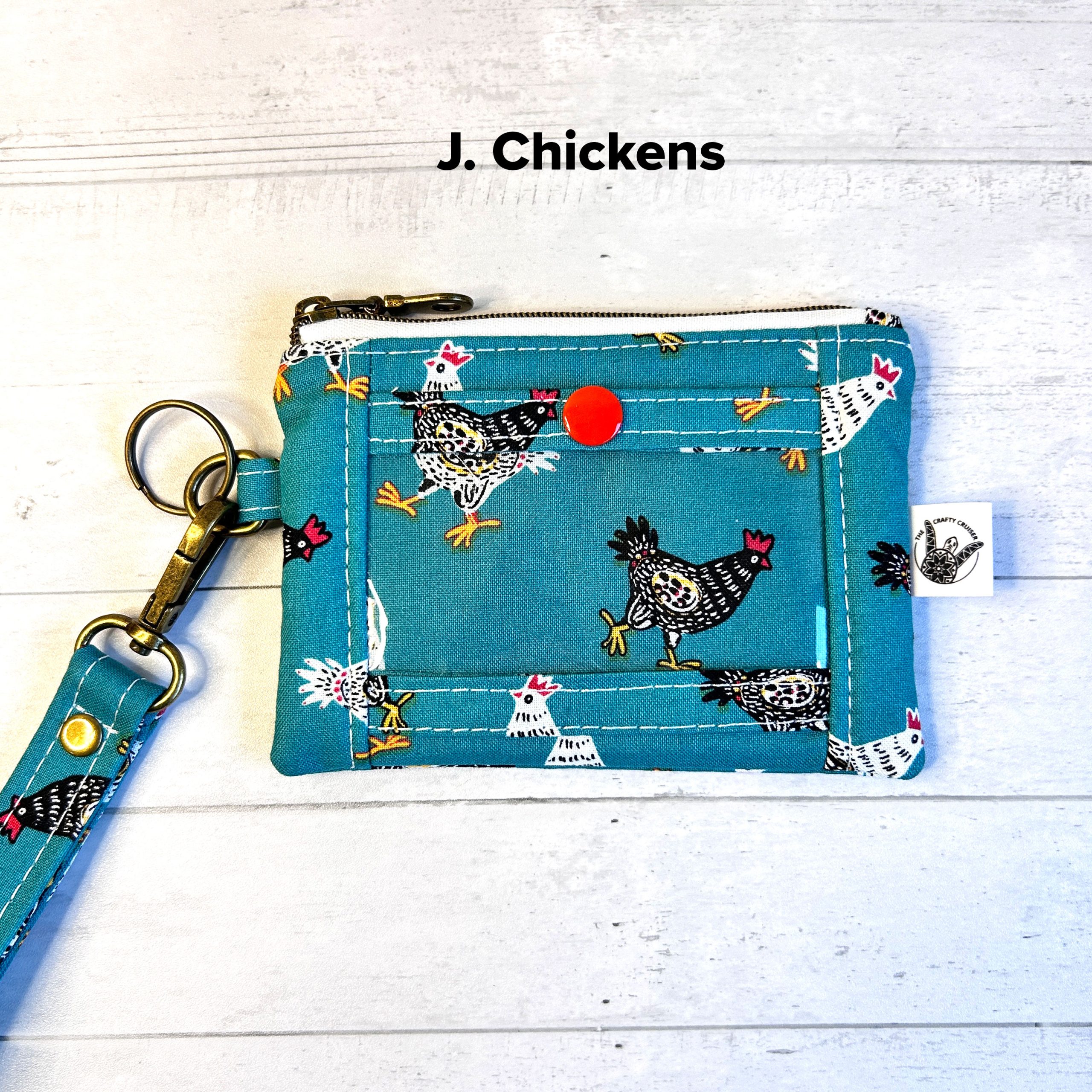 ID Wallet with Wristlet Strap | Mini ID Wallet Key Fob with Zipper Coin Pouch - Image 12