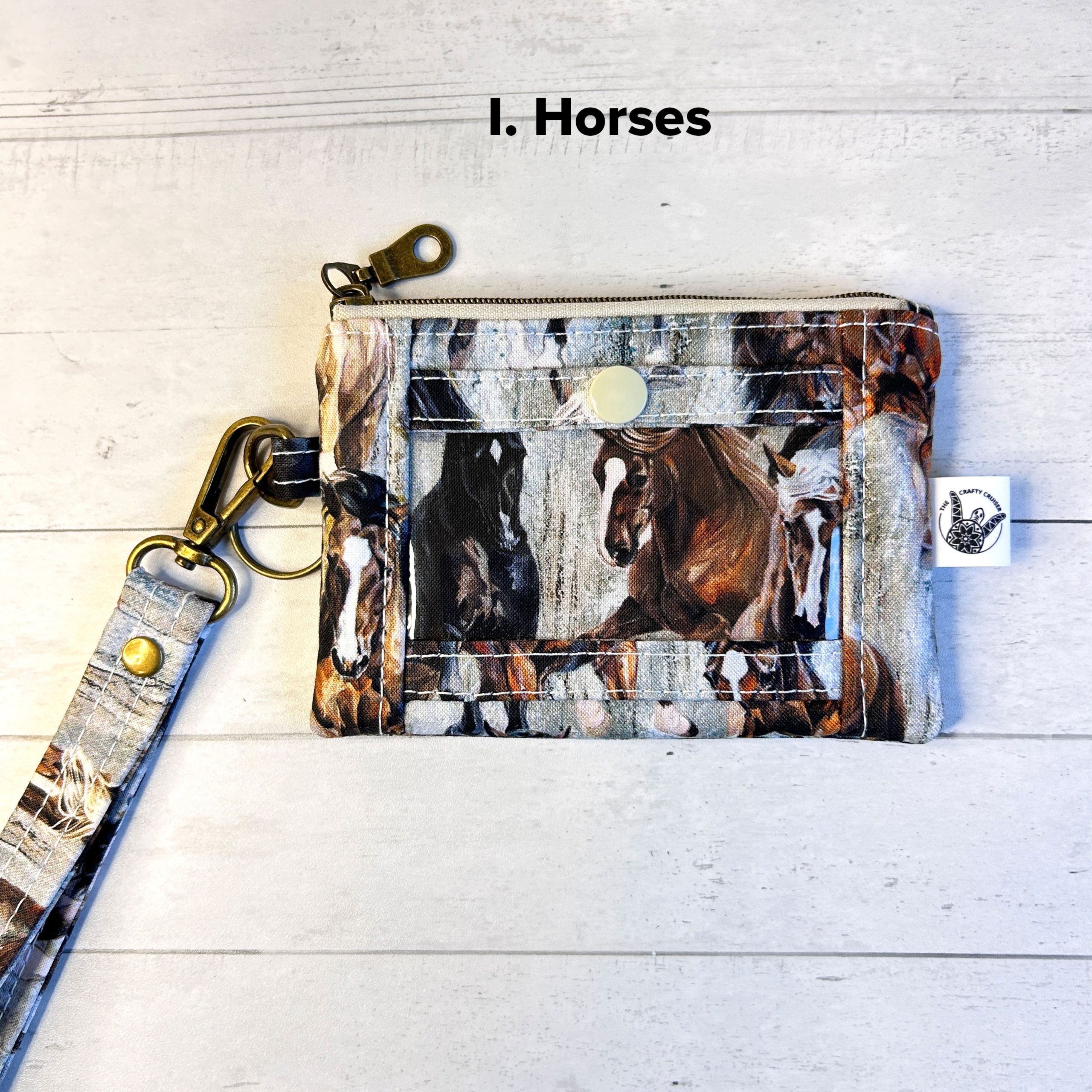 ID Wallet with Wristlet Strap | Mini ID Wallet Key Fob with Zipper Coin Pouch - Image 11