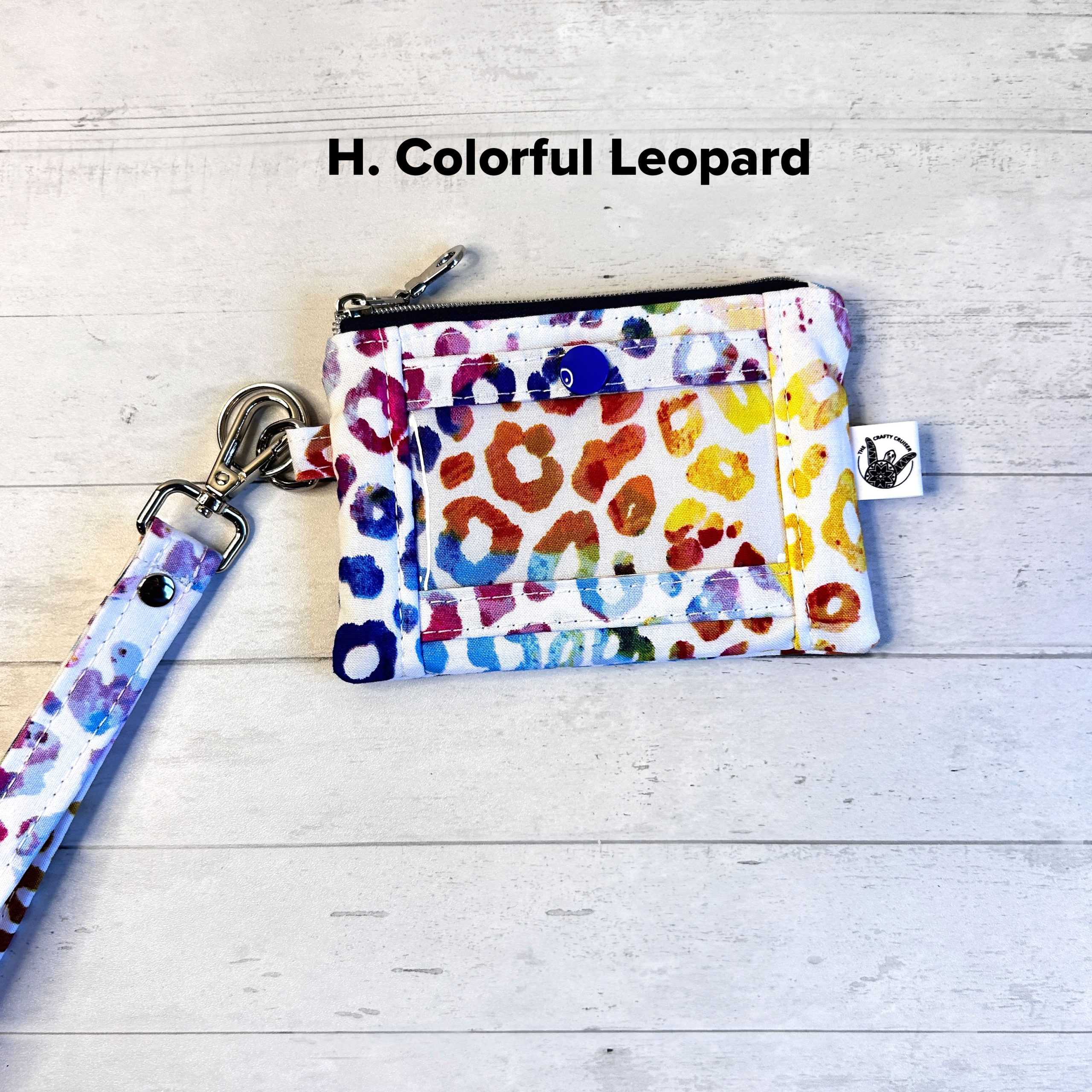 ID Wallet with Wristlet Strap | Mini ID Wallet Key Fob with Zipper Coin Pouch - Image 10
