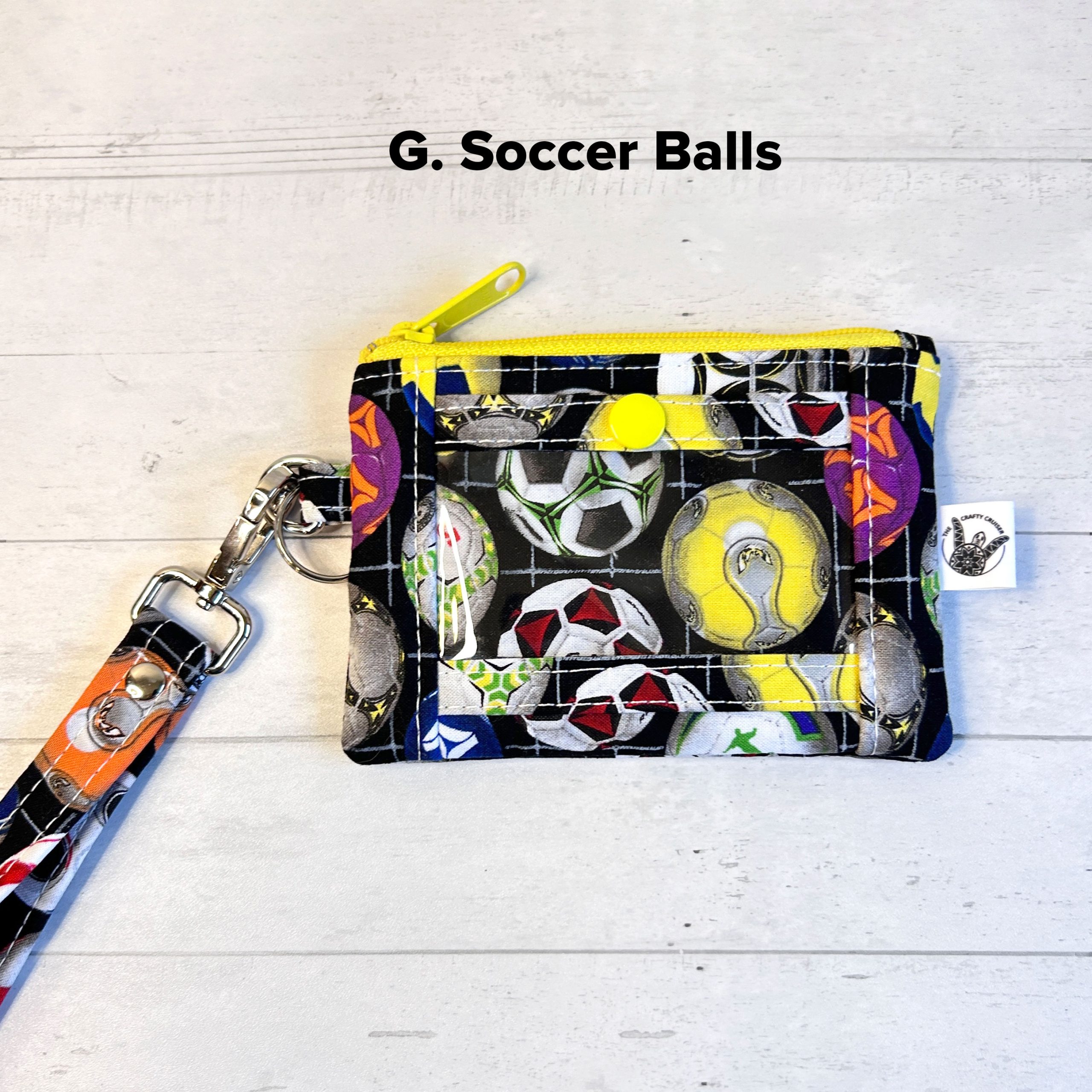 ID Wallet with Wristlet Strap | Mini ID Wallet Key Fob with Zipper Coin Pouch - Image 9