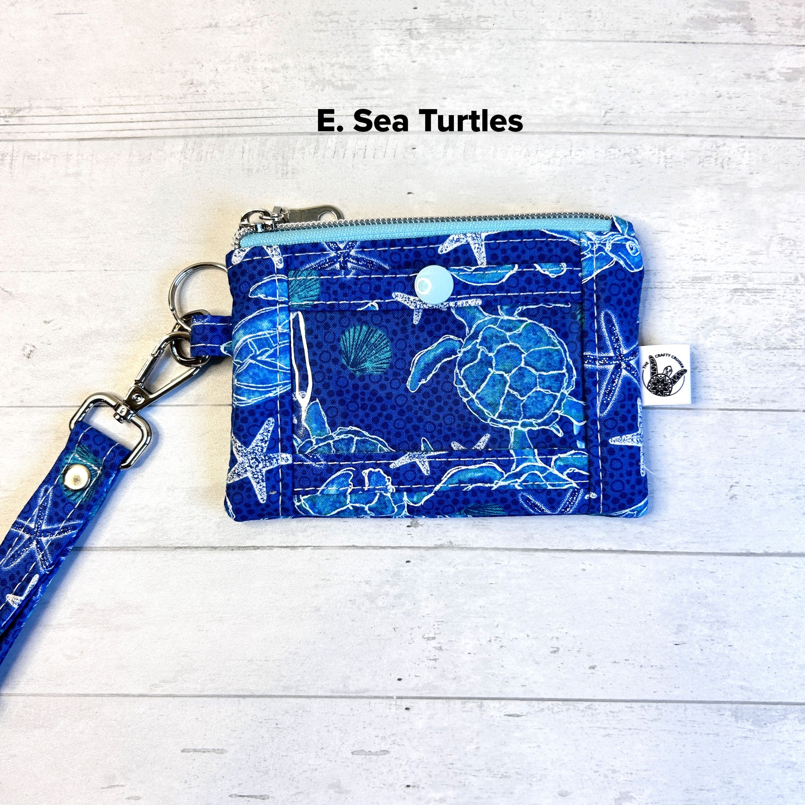 ID Wallet with Wristlet Strap | Mini ID Wallet Key Fob with Zipper Coin Pouch - Image 7