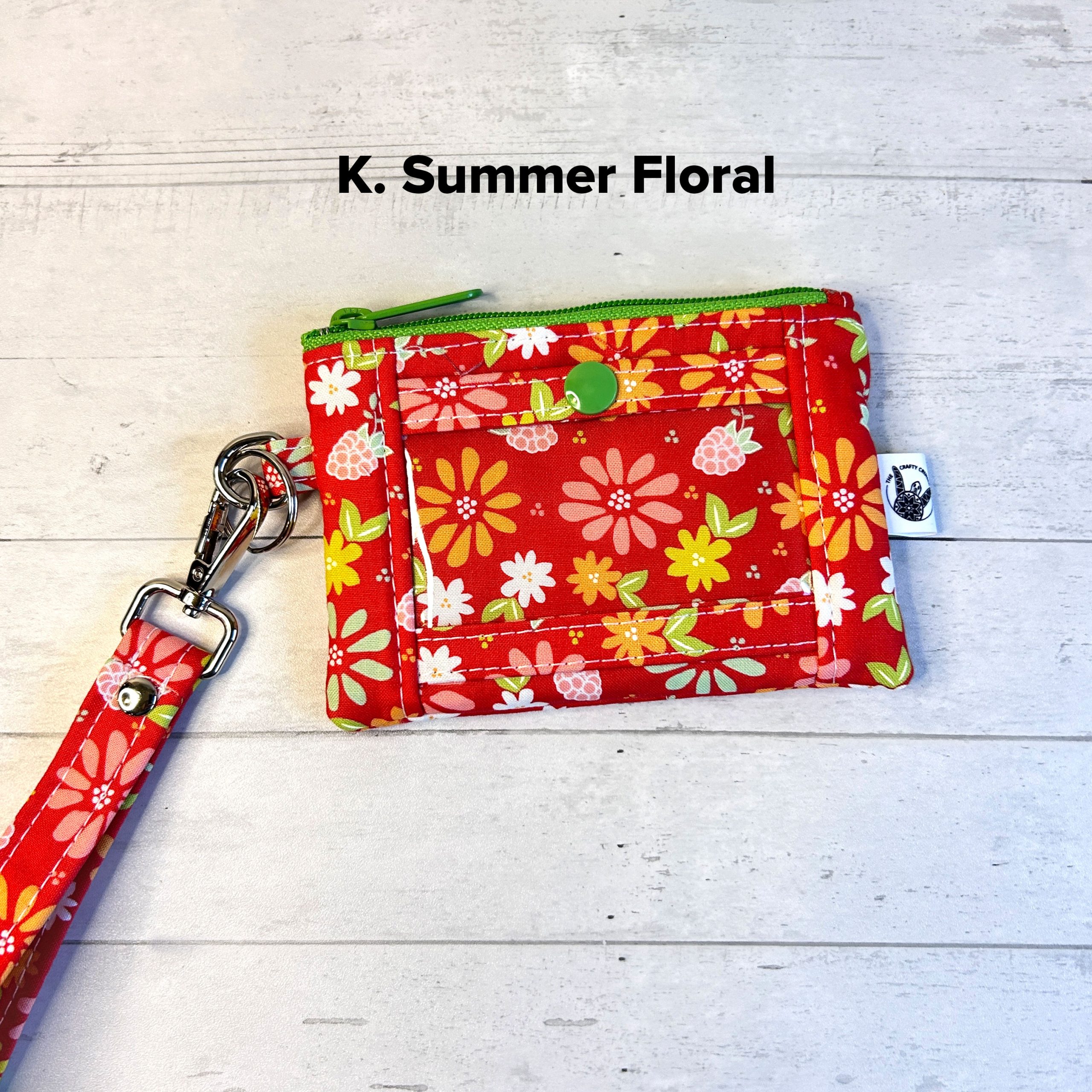 ID Wallet with Wristlet Strap | Mini ID Wallet Key Fob with Zipper Coin Pouch - Image 13