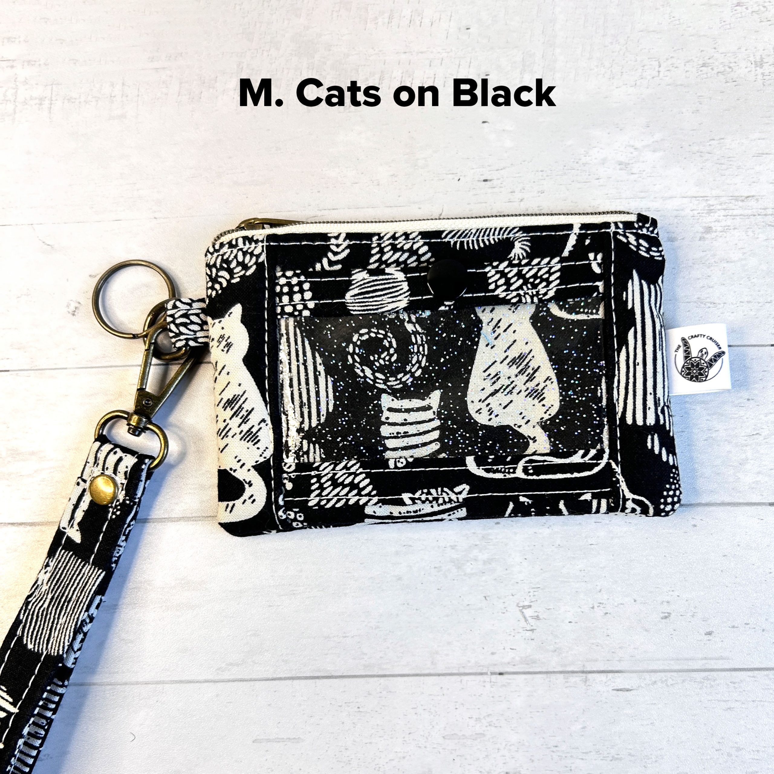 ID Wallet with Wristlet Strap | Mini ID Wallet Key Fob with Zipper Coin Pouch - Image 15