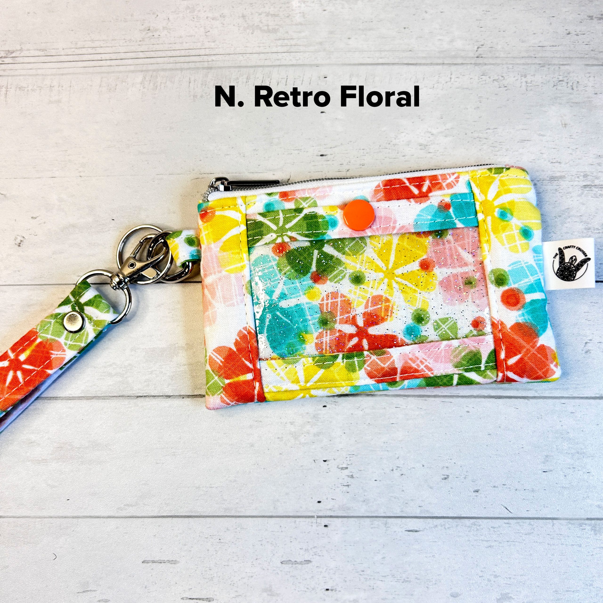 ID Wallet with Wristlet Strap | Mini ID Wallet Key Fob with Zipper Coin Pouch - Image 16