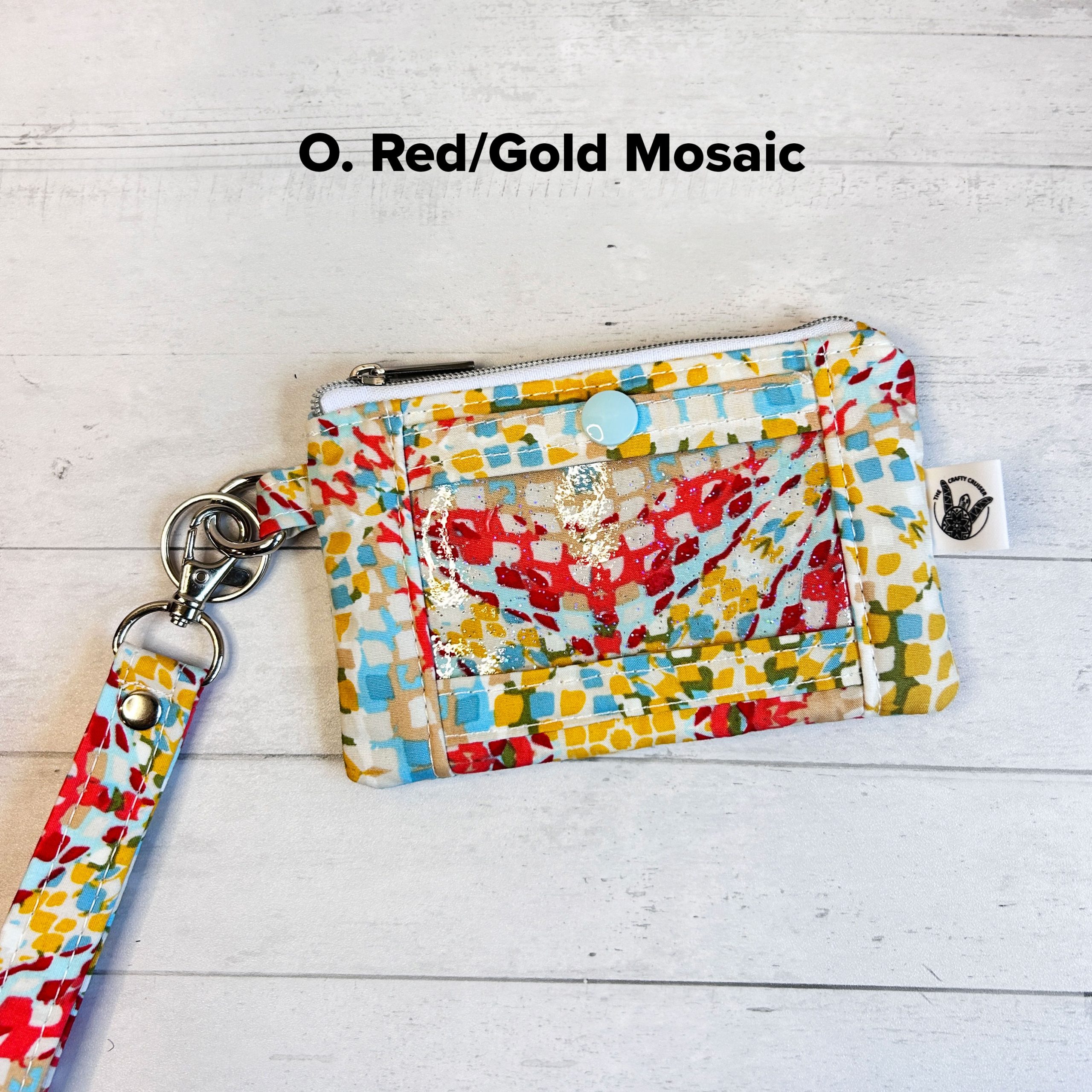 ID Wallet with Wristlet Strap | Mini ID Wallet Key Fob with Zipper Coin Pouch - Image 17