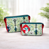 Dog Lover Toiletry Set - Cosmetic Pouch Gift Set - Tula Pink Puppy Dog Eyes Fabric