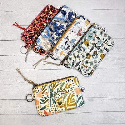 Zipper Coin & Card Wallet - Small Zip Pouch Card Holder - Mini Wallet for Small Bag