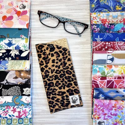Sleek Soft Padded Eyeglass Holder - Soft Readers Case with Snap Closure