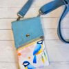 Nature Inspired Waxed Canvas Crossbody Bag - Spring Summer Cell Phone Pouch -  Bird Lover Gift