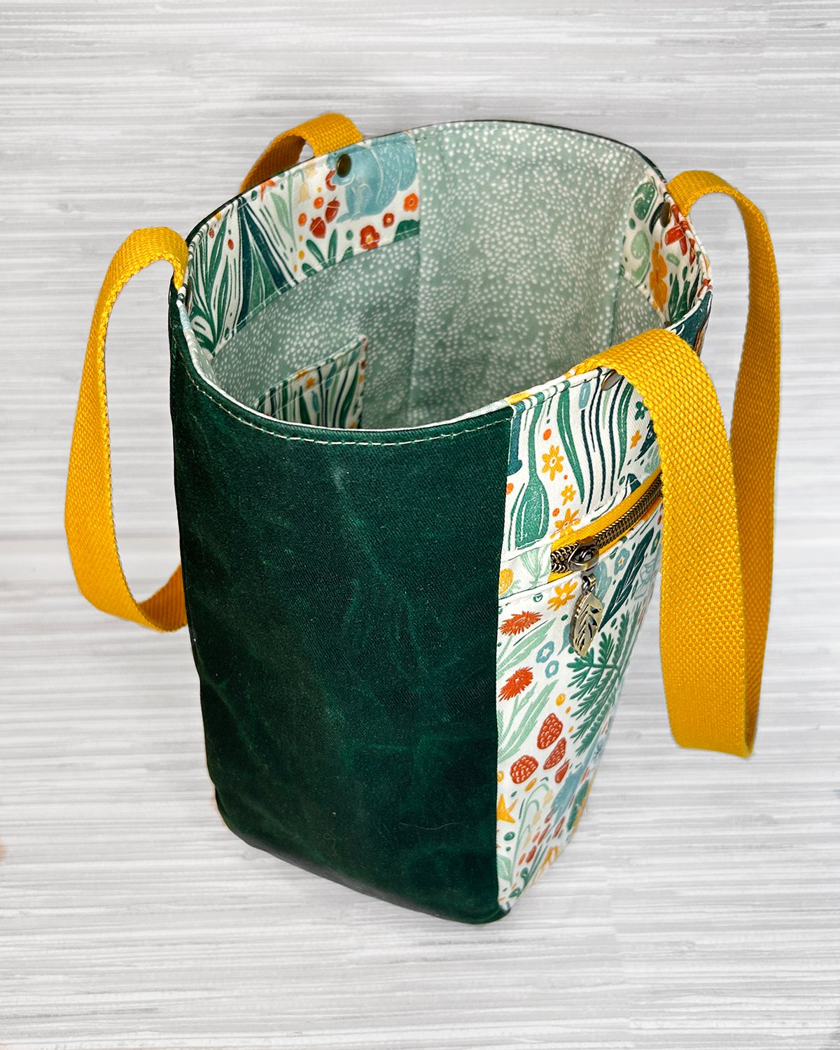 Woodland Animal Canvas Tote, Handmade Forest Nature Book Bag, Nature Lover Gift for Reader - Image 10